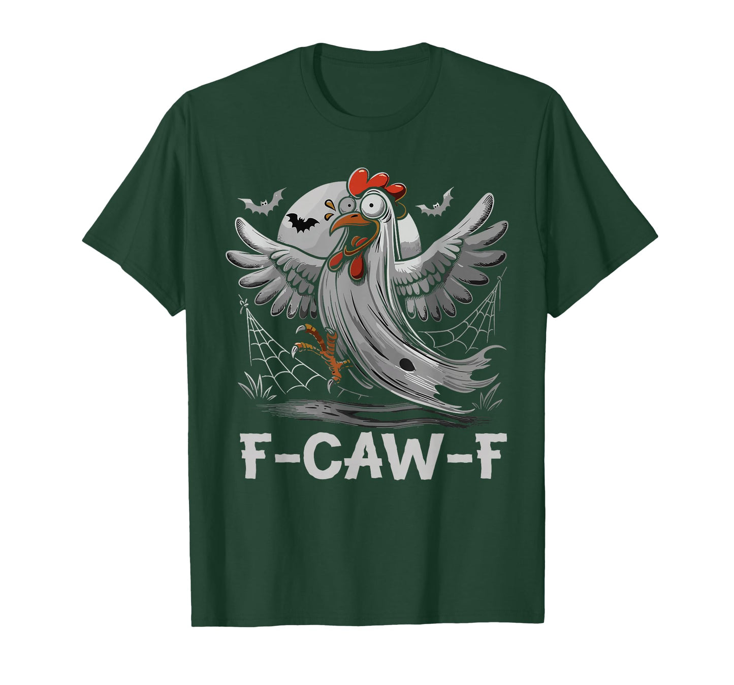 F-Caw-F Raven Halloween FCAWF Chicken Bird Humor Art T-Shirt