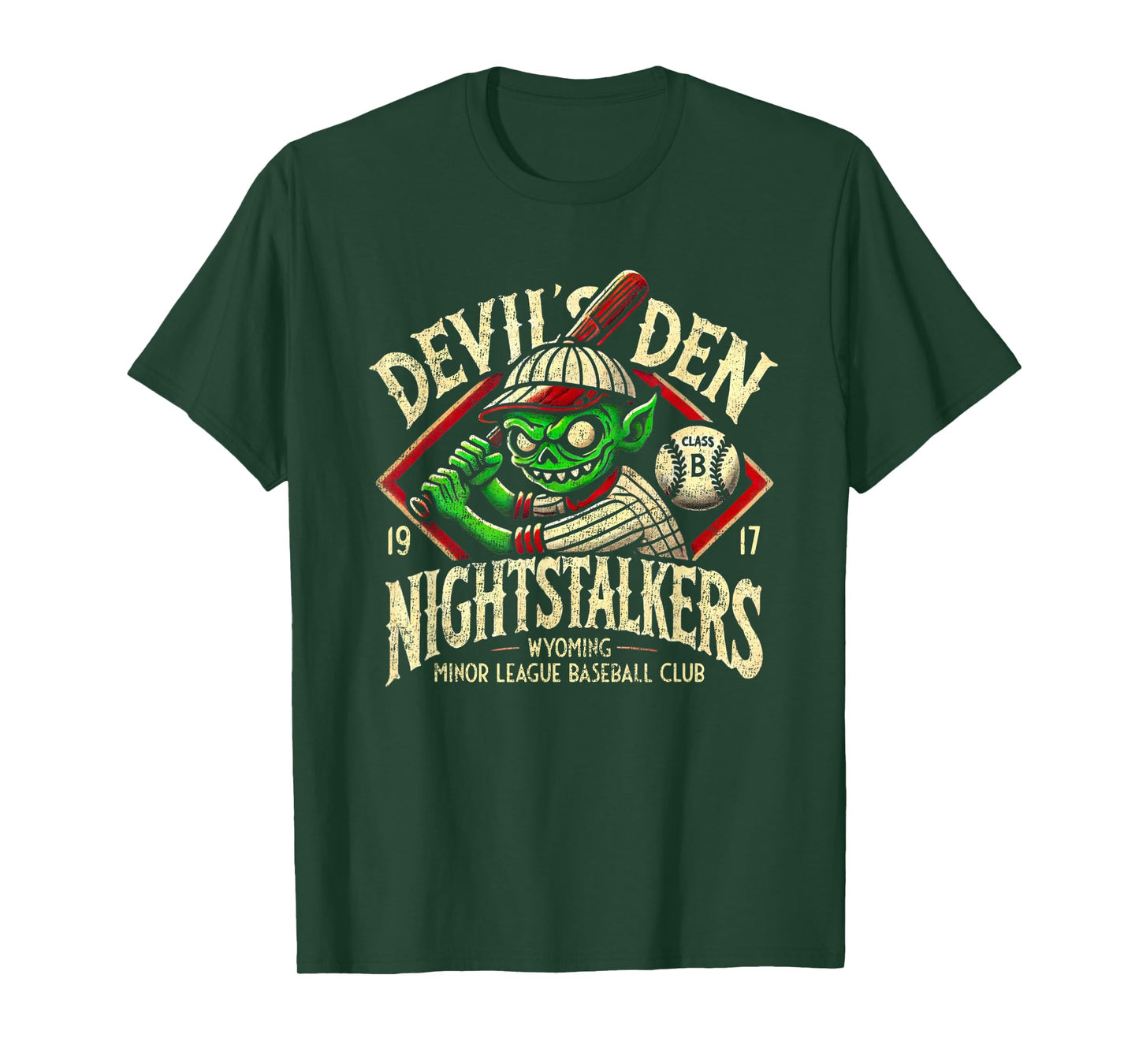 Halloween Devil's Den Nightstalkers Minor League Baseball T-Shirt