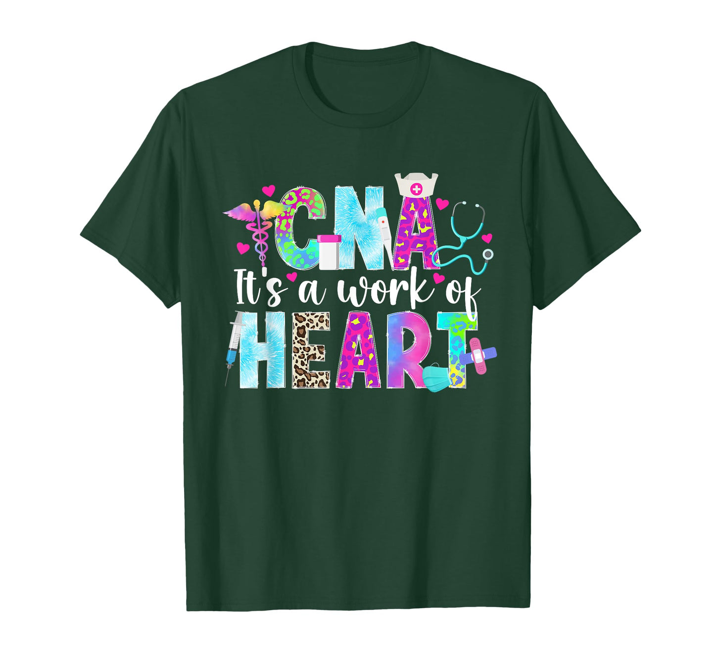 CNA Work Of Heart Certified Nursing Assistant CNA Nurse T-Shirt