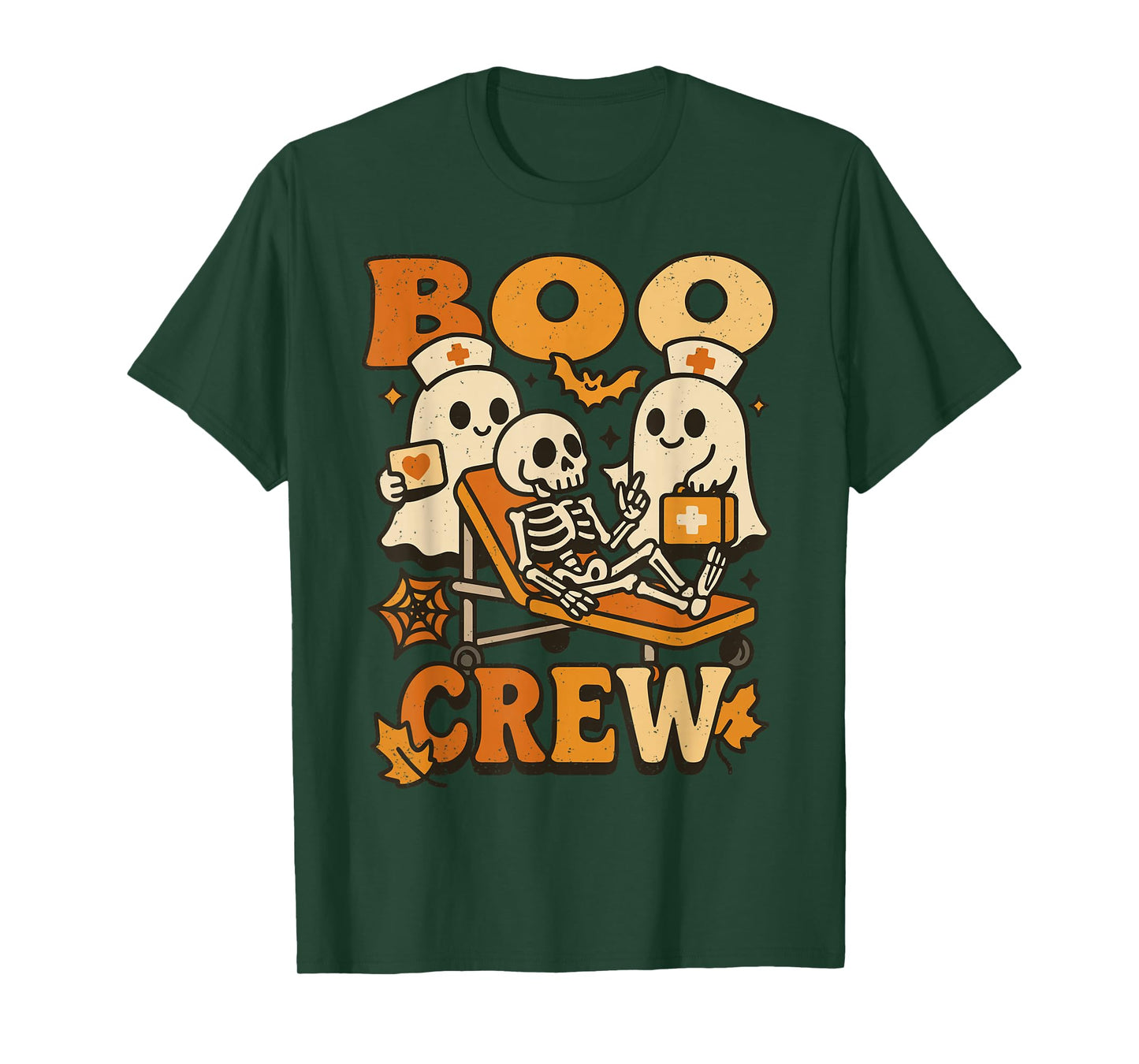 Boo Crew Halloween Nurse Ghost RN Nursing Student Spooky T-Shirt