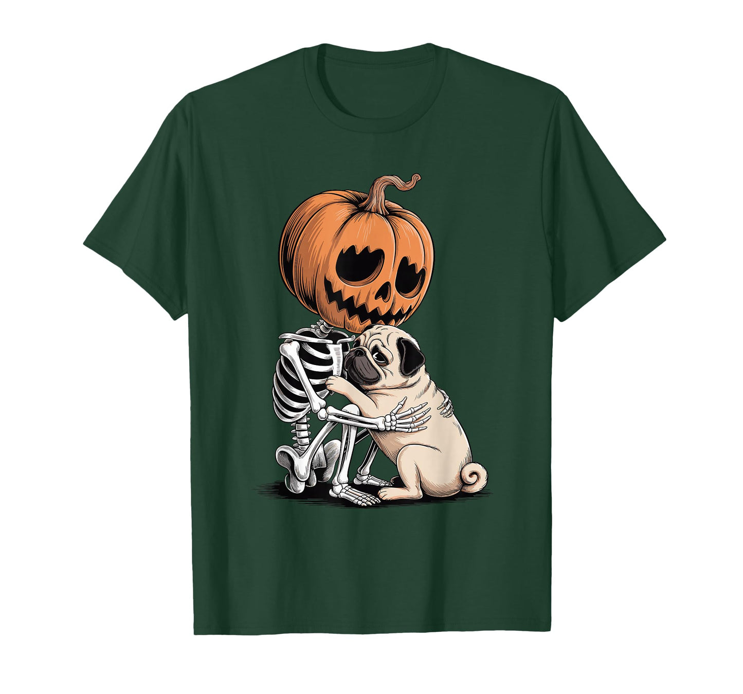 Halloween Skeleton Pug Pugs T-Shirt