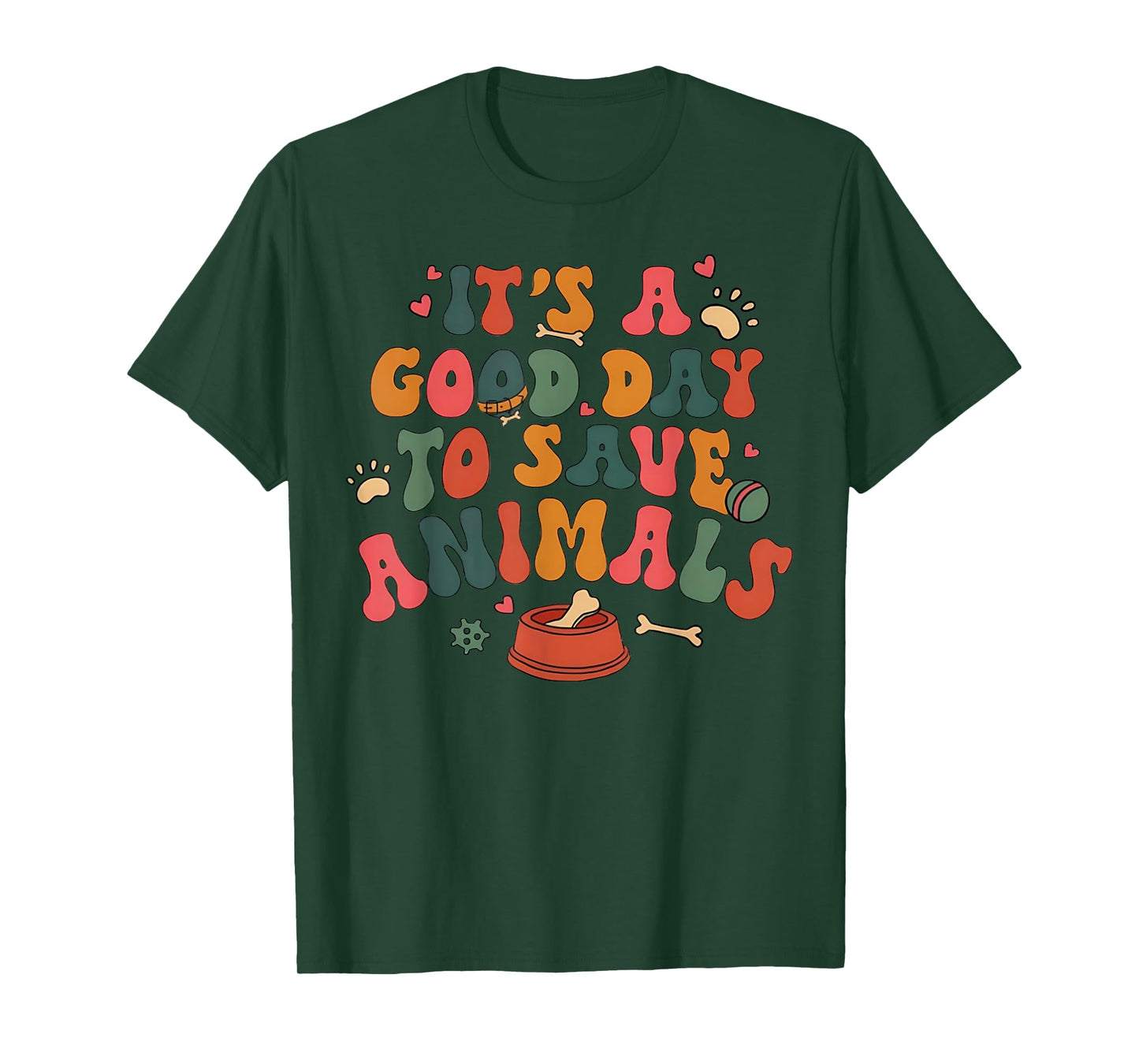 Good Day To Save Animals Cute Animal Rescue Dog Cat Lovers T-Shirt
