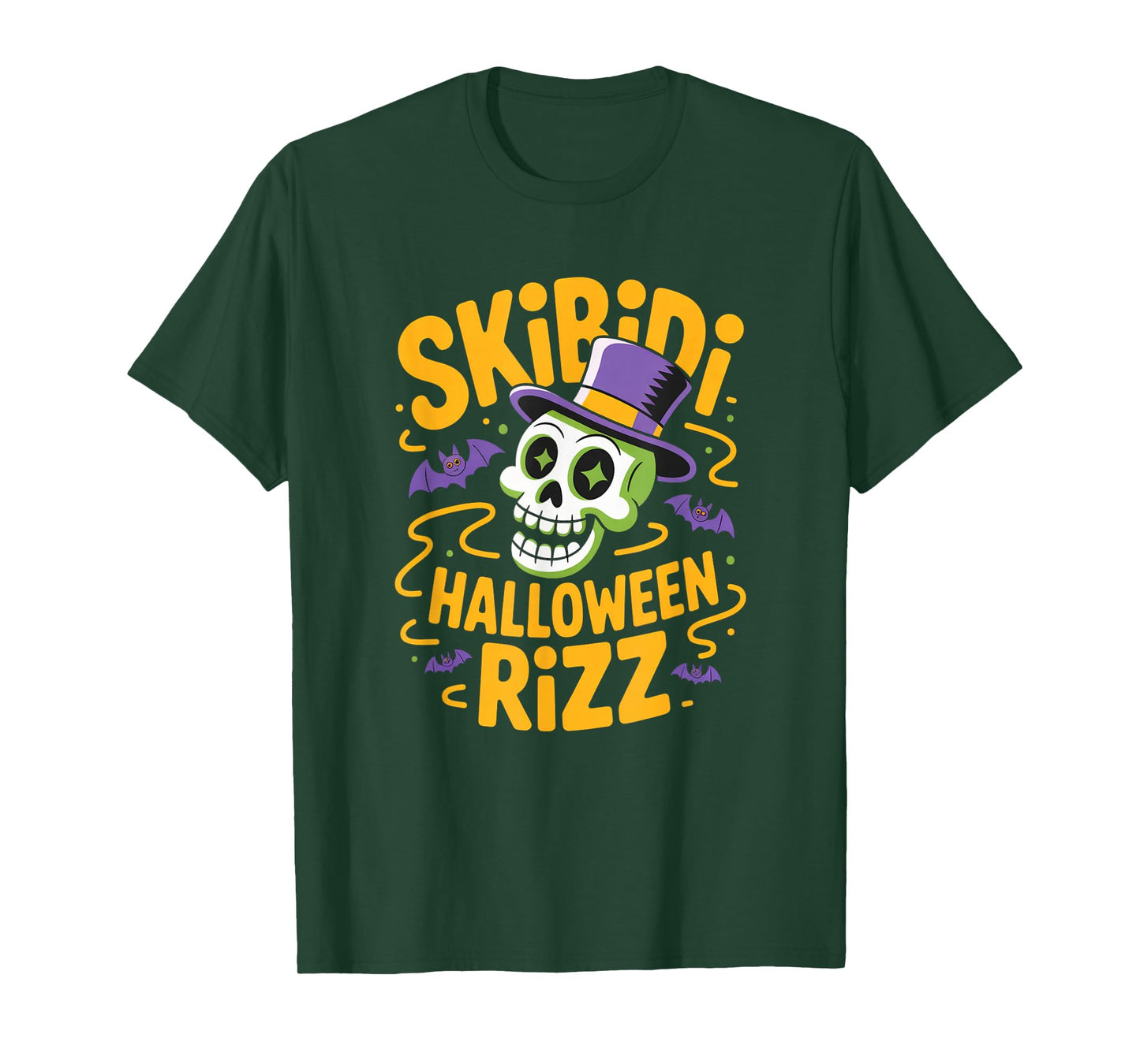 Skibidi Halloween Rizz - Funny Halloween Skeleton Shirt T-Shirt