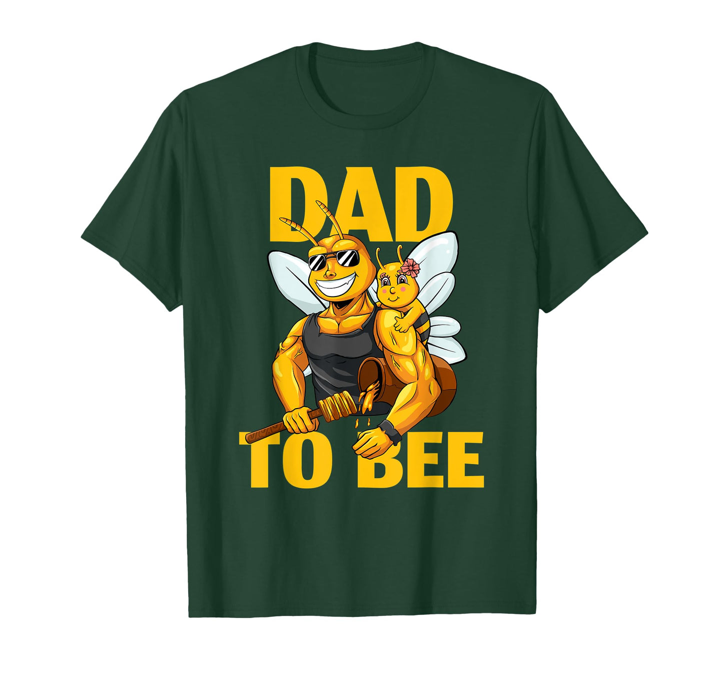 Mens Dad To Bee Beekeeping Father Baby Announcement Girl Daughter T-Shirt