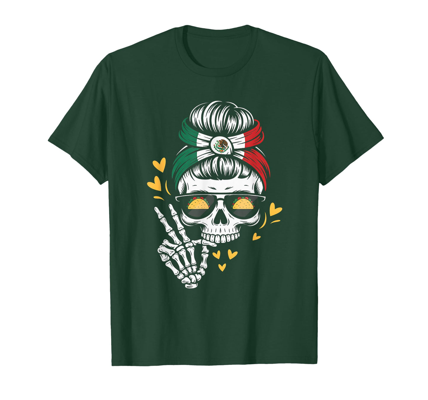 Skeleton Women Mexico Cinco De Mayo Mexican Independence Day T-Shirt