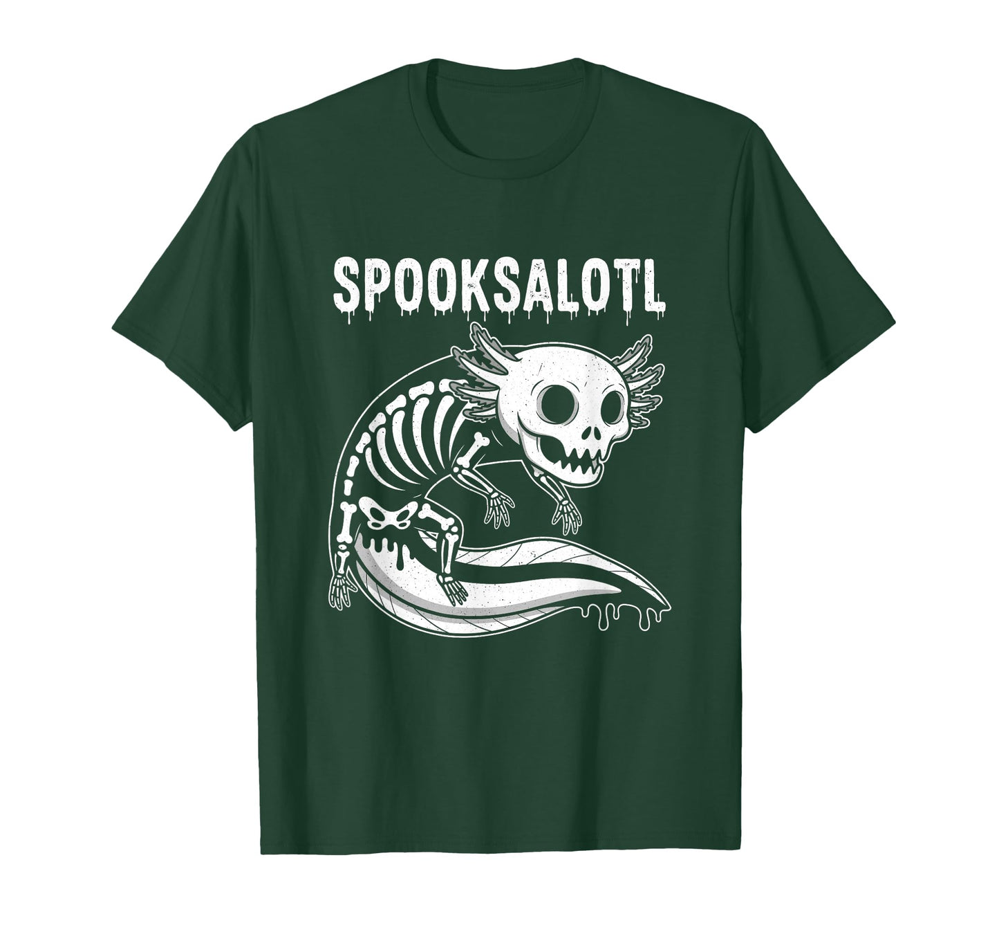 Spooksalotl White Skeleton T-Shirt