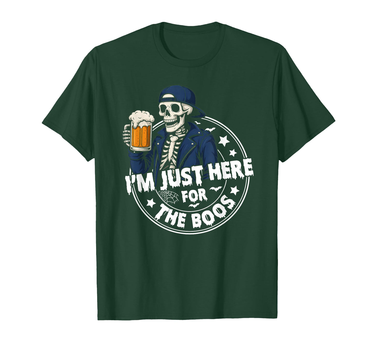 I'm Just Here for The Boos Funny Halloween Ghost Men Women T-Shirt