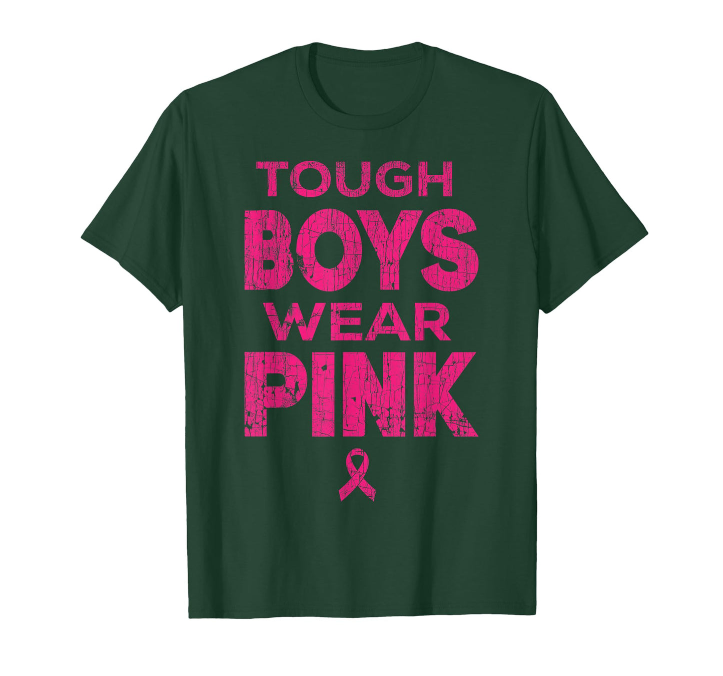Tough Guys Wear Pink Breast Cancer Awareness Shirts Men Boys T-Shirt