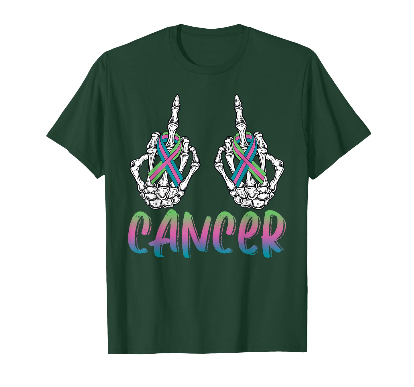 Fuck Cancer Metastatic Breast Cancer Skeleton Halloween Day T-Shirt