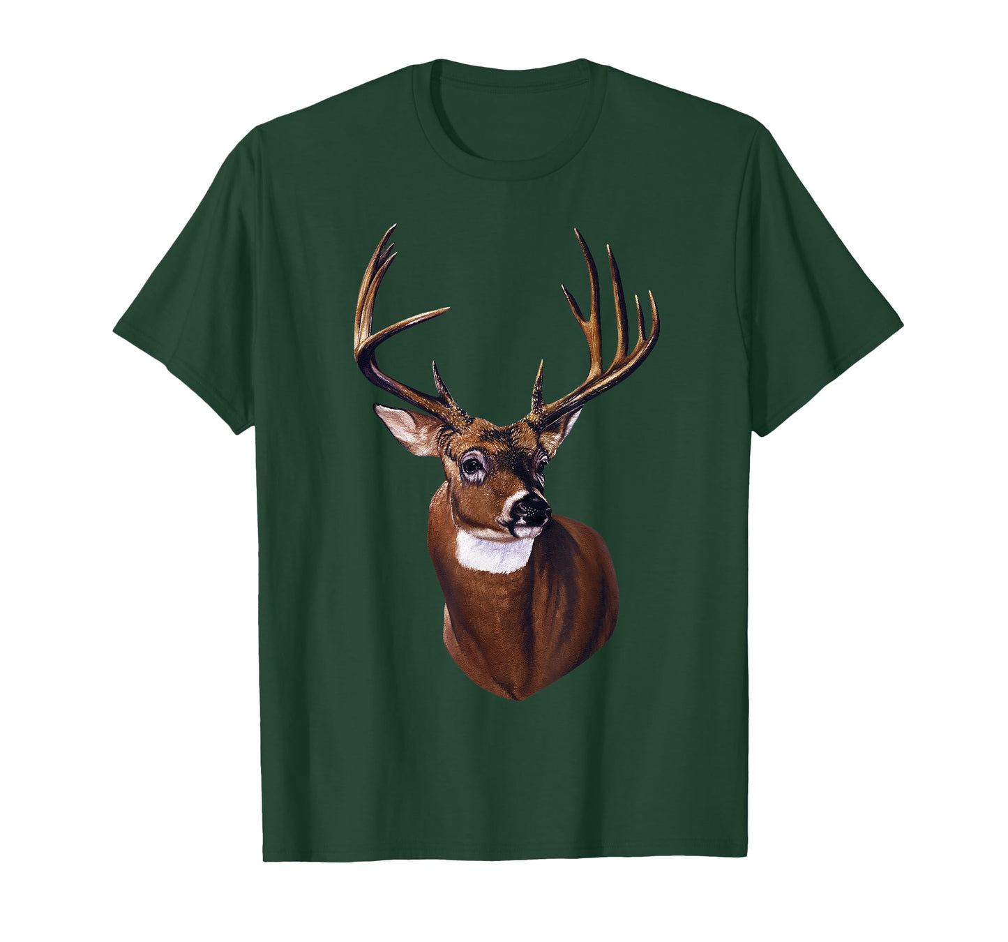 Whitetail Deer Portrait Antlers Wildlife Animal Graphic T-Shirt