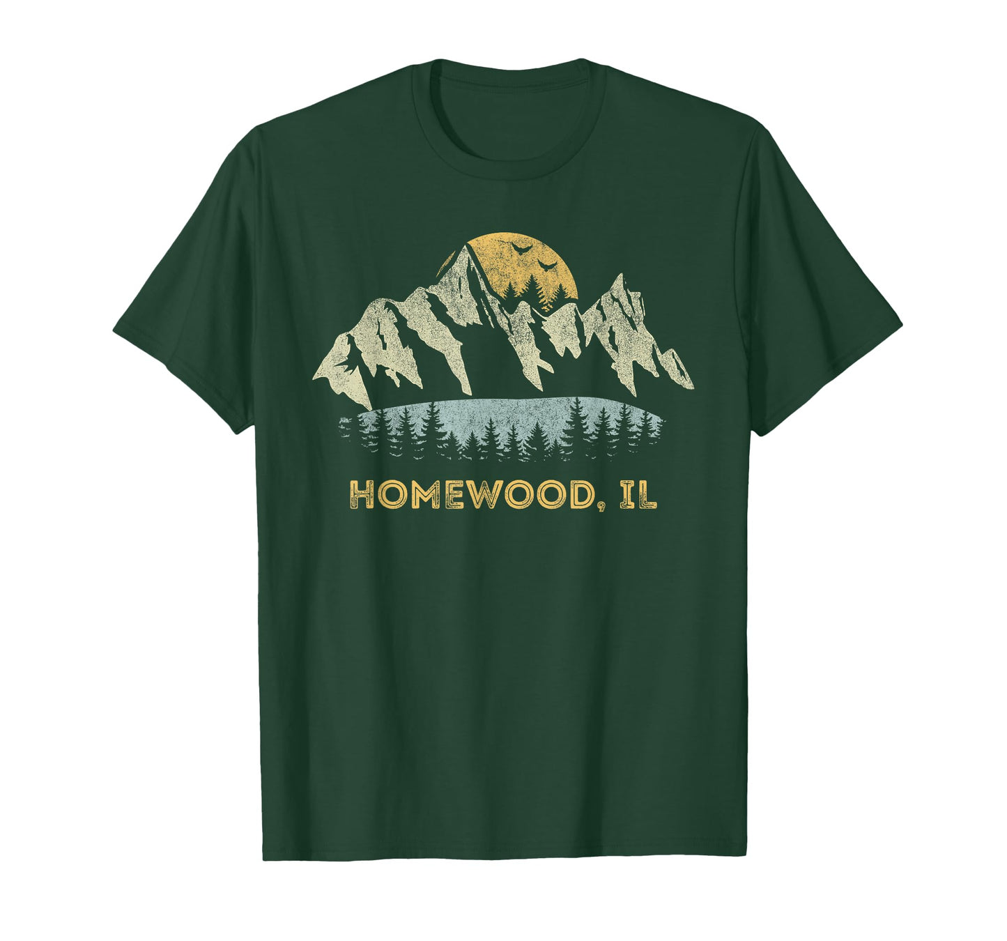 Homewood Illinois Mountain Sunset Sunrise IL T-Shirt