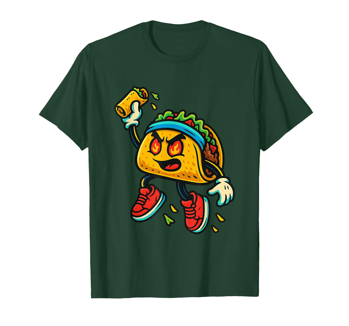 Funny Taco Basketball Slam Burrito Throw Mexican Food Meme T-Shirt