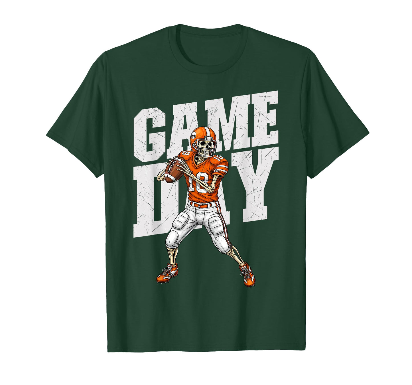 Game Day Skeleton Quarterback Football Player Sports Fan T-Shirt