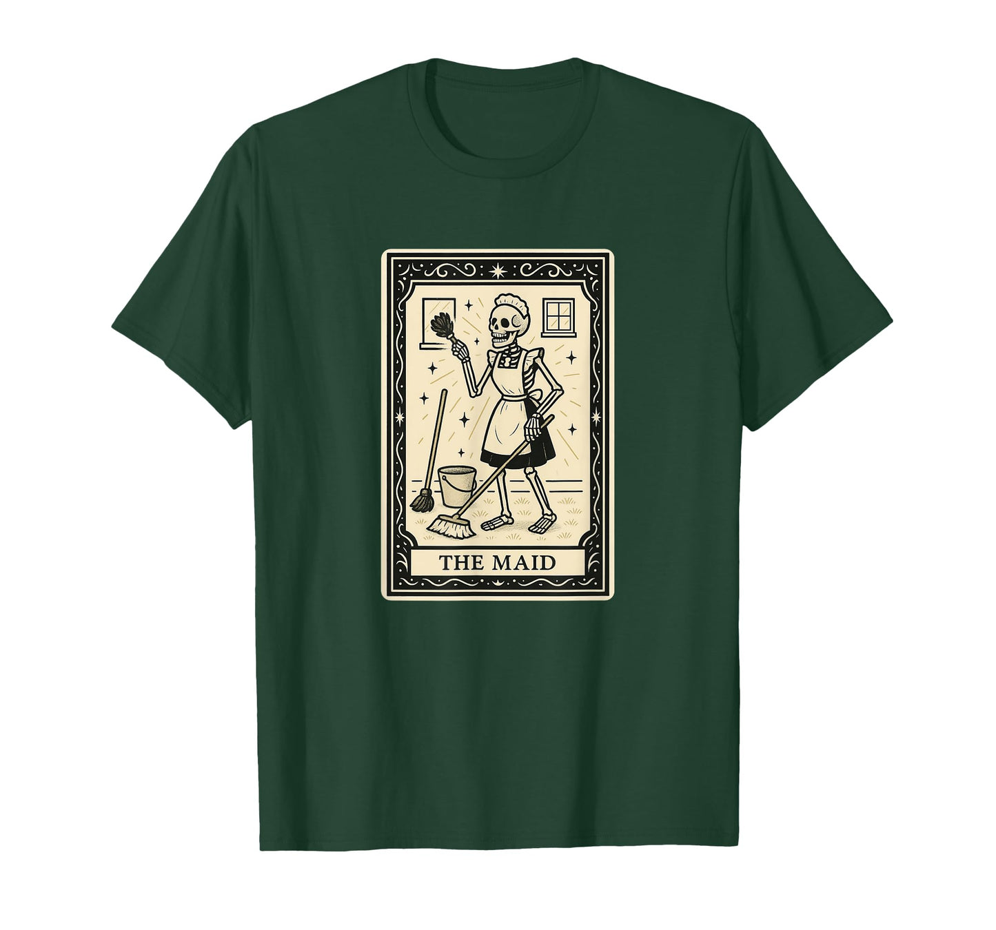 Maid Tarot Card - Halloween Spooky Gothic Cleaning Lady T-Shirt