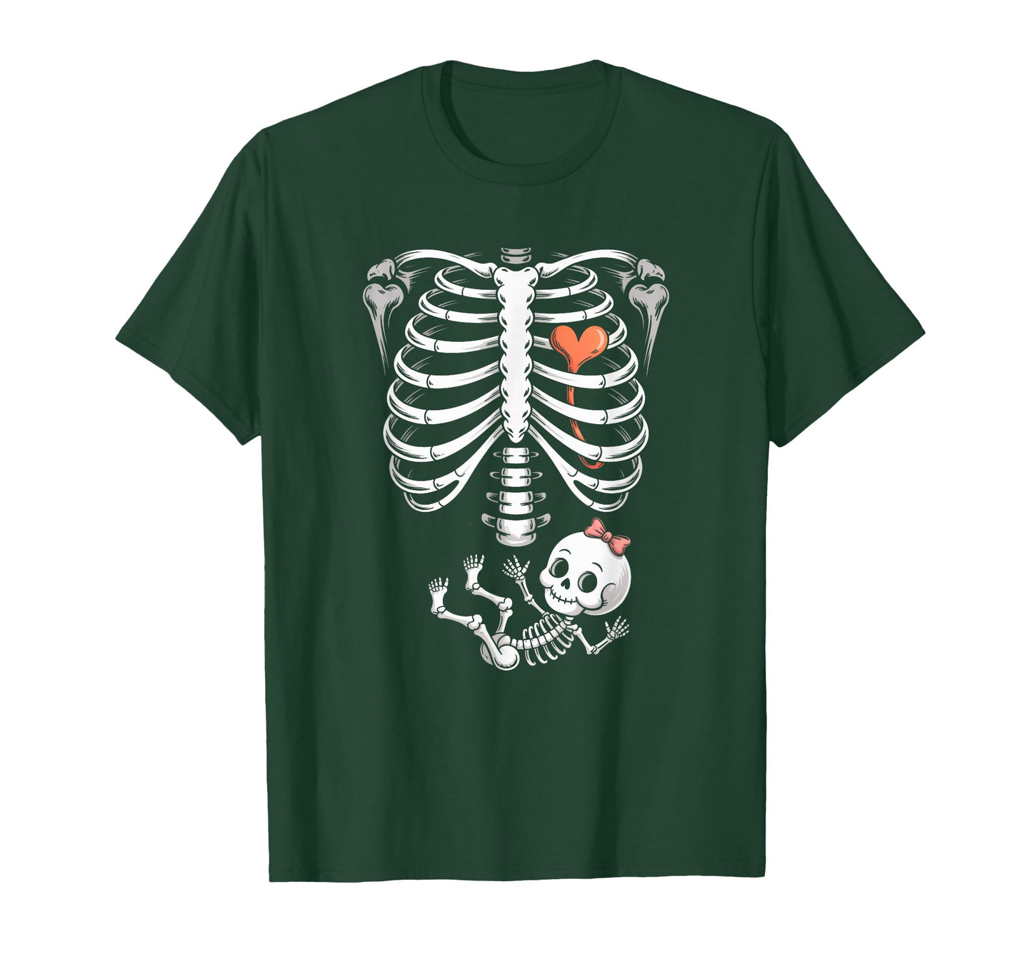 Baby Shower Skeleton Halloween Pregnancy Annoucement Girls T-Shirt