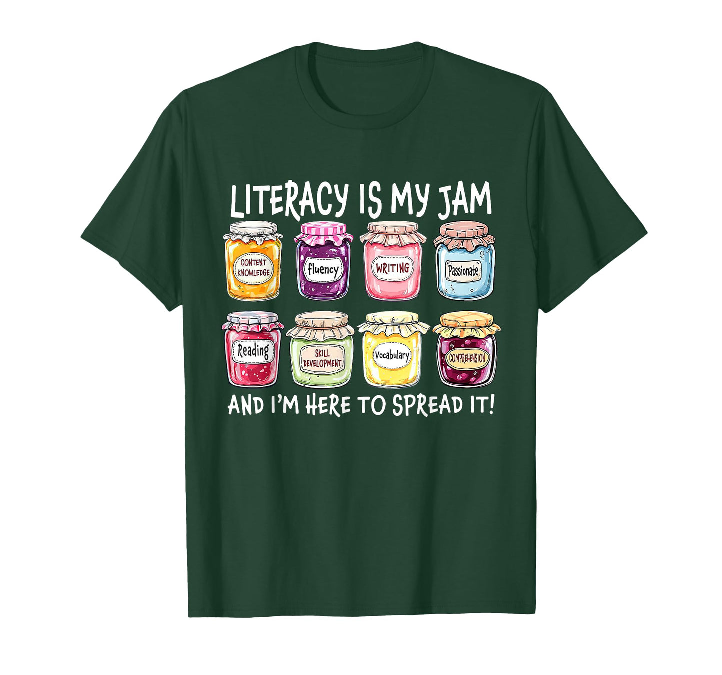 Retro Literacy Is My Jam And I'm Here To Spread It Funny T-Shirt