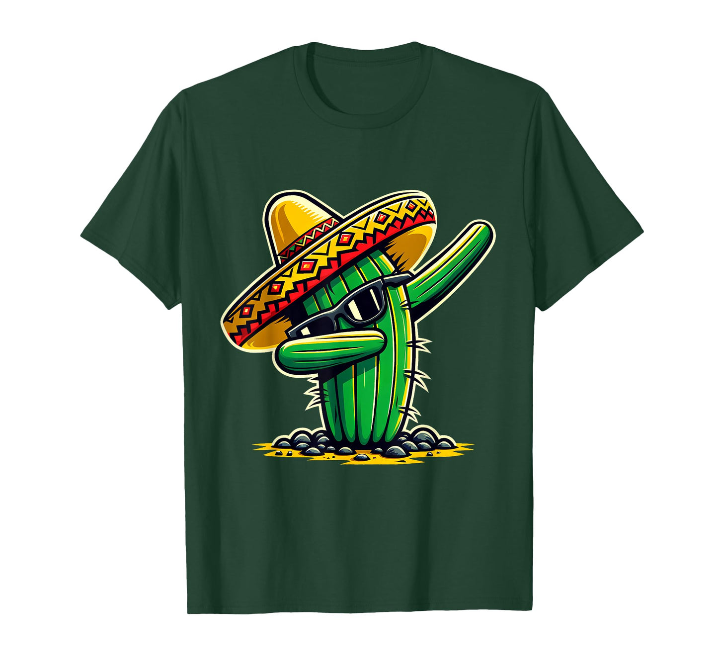 Cinco de Mayo Dabbing Cactus Funny Mexican Boys Toddler Kids T-Shirt
