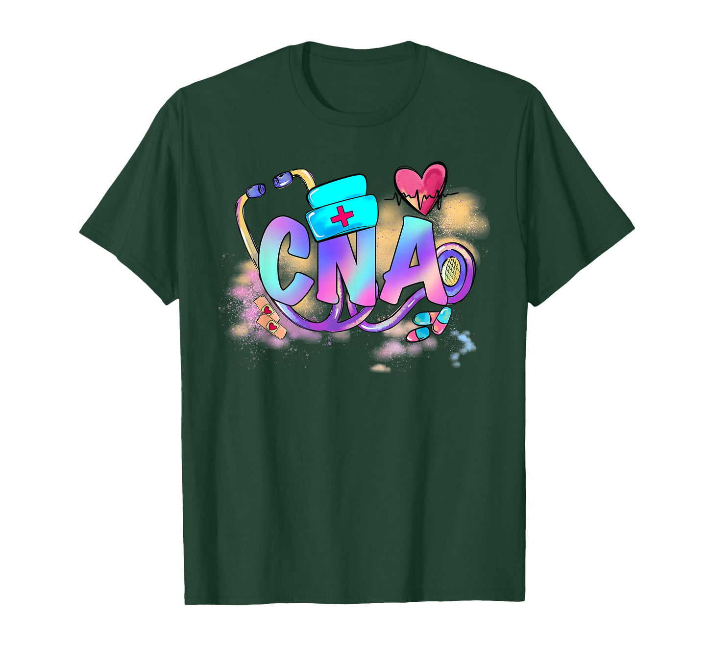 Tie Dye CNA Cute Nurse Day CNA RN Nurse Week Gifts Nursing T-Shirt