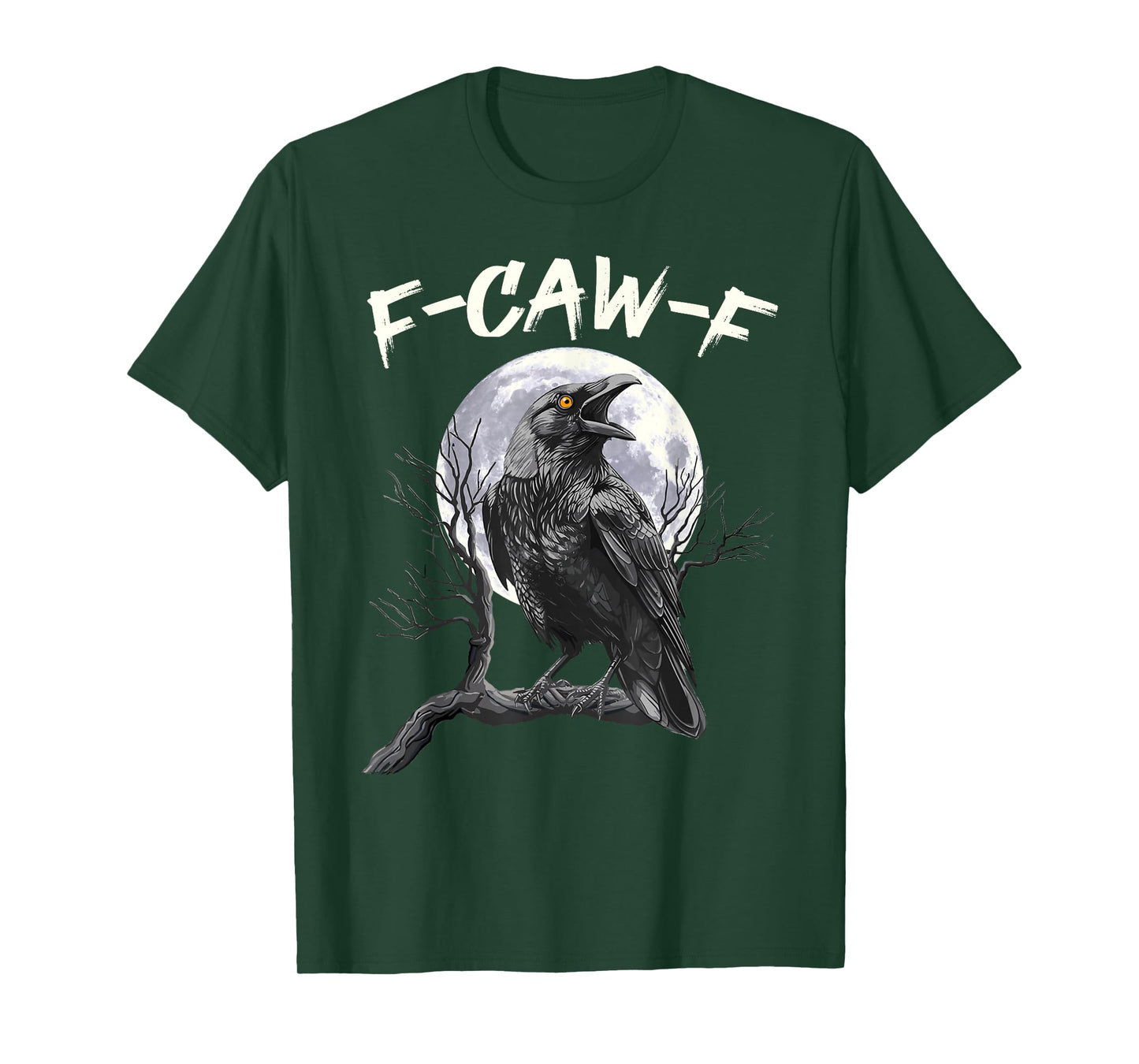 Black Crow, F-Caw-F Funny Black Bird Moon Gothic T-Shirt