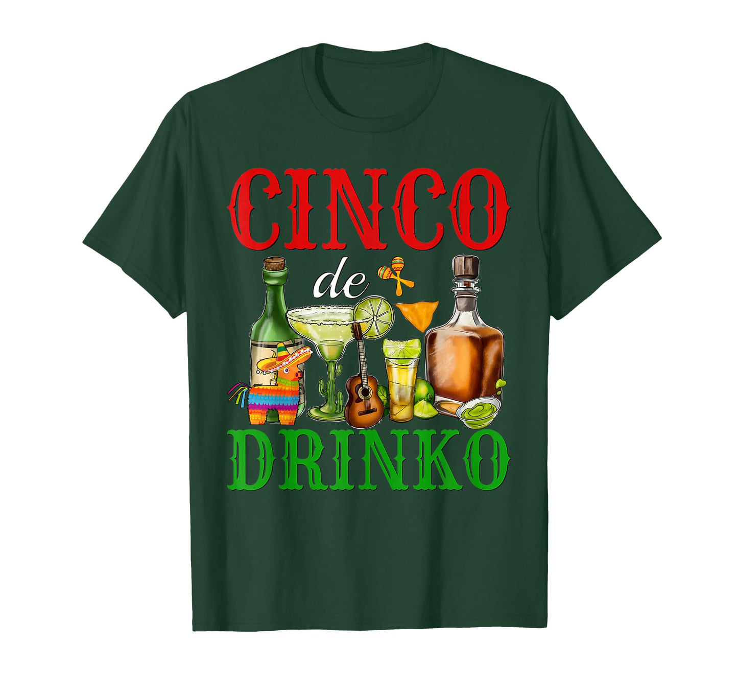 Cinco De Drinko Funny Mexican Party Mens Womens Drinking T-Shirt