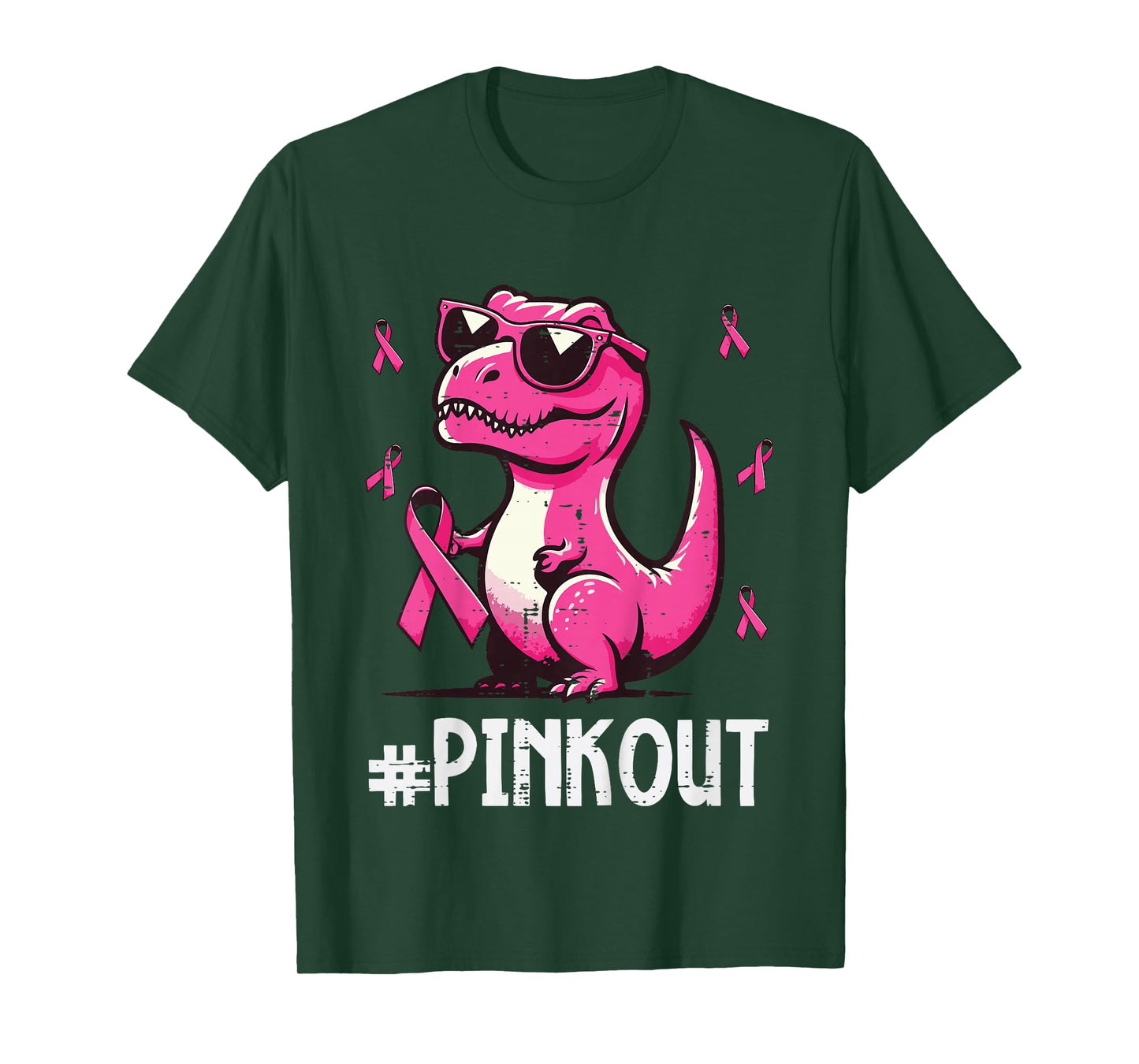 Kids Breast Cancer Dino Pinkout Trex Awareness Toddler Boys Kids T-Shirt