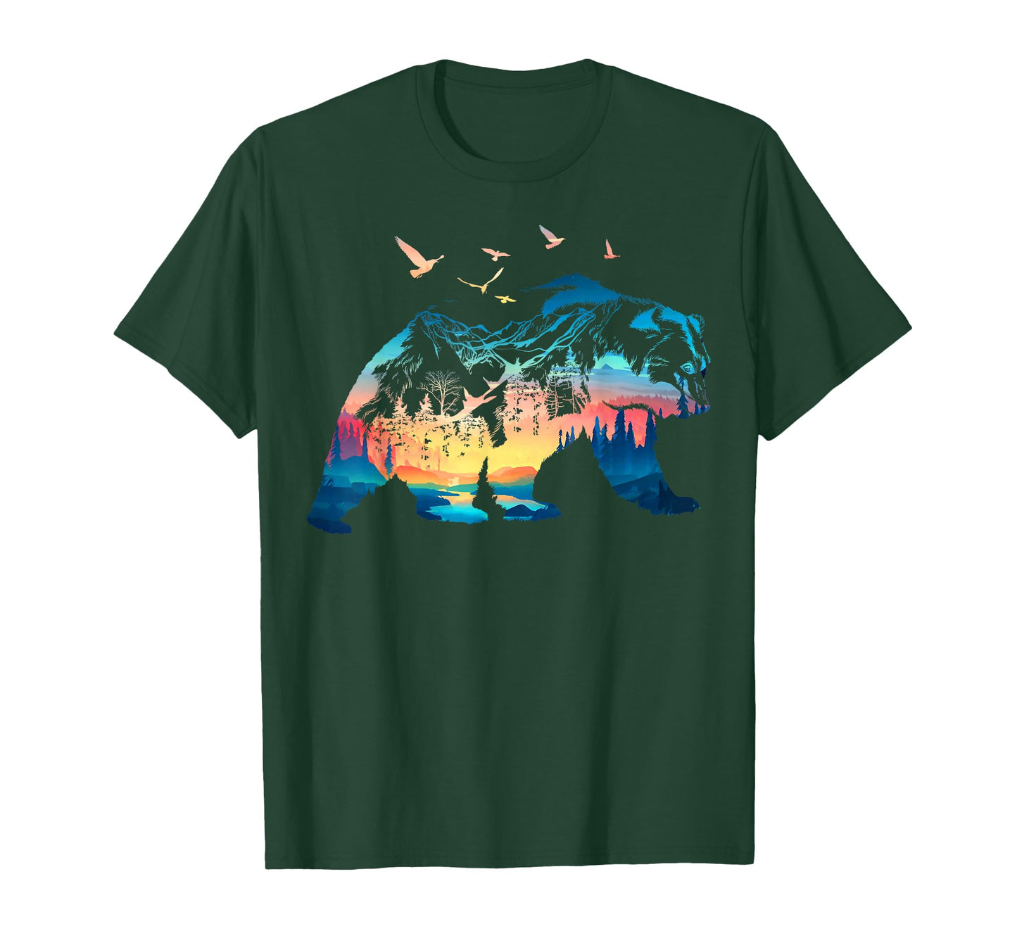 Bear Nature Outdoor Mountains Forest Trees Bear Wildlife T-Shirt