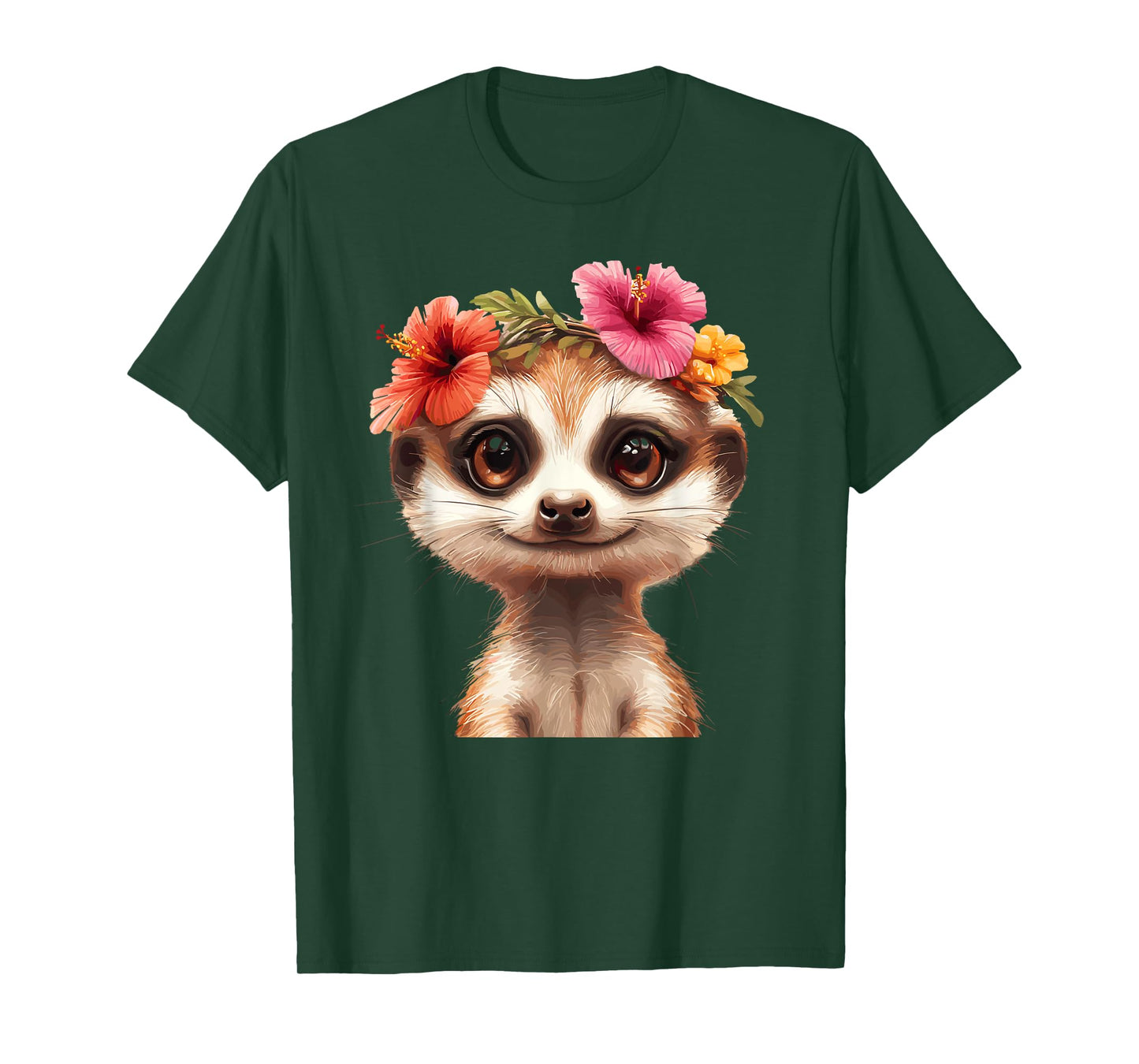 Meerkat With Flowers T-Shirt