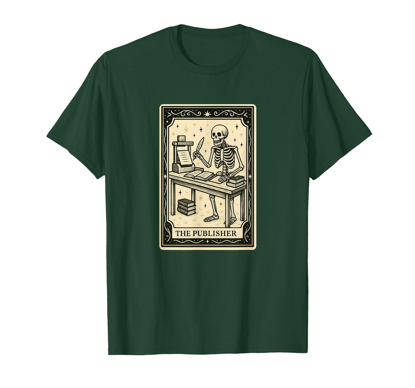 Publisher Tarot Card Halloween Spooky Gothic News Journalist T-Shirt