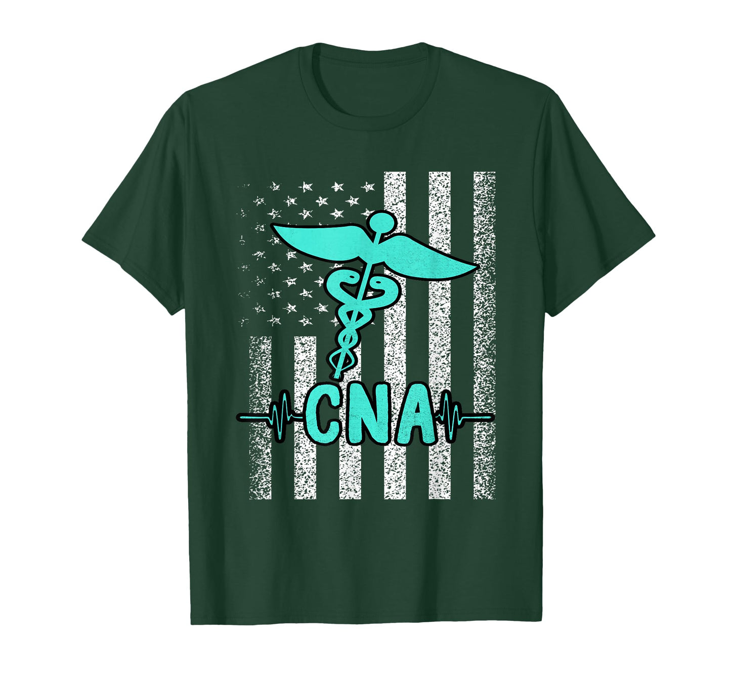 Nursing CNA Certified Nurse Assistant American Flag Vintage T-Shirt for Women Men