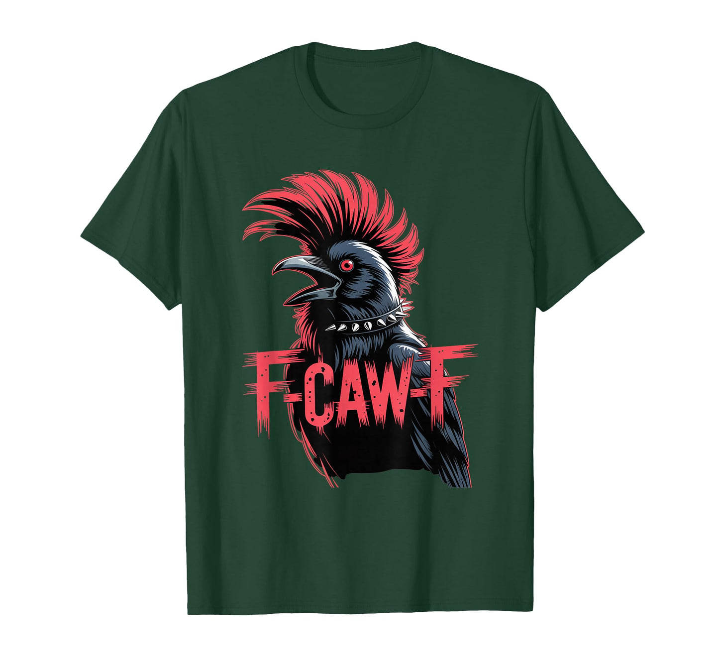F-Caw-F Crow Funny Gothic Moon Black Bird Halloween T-Shirt