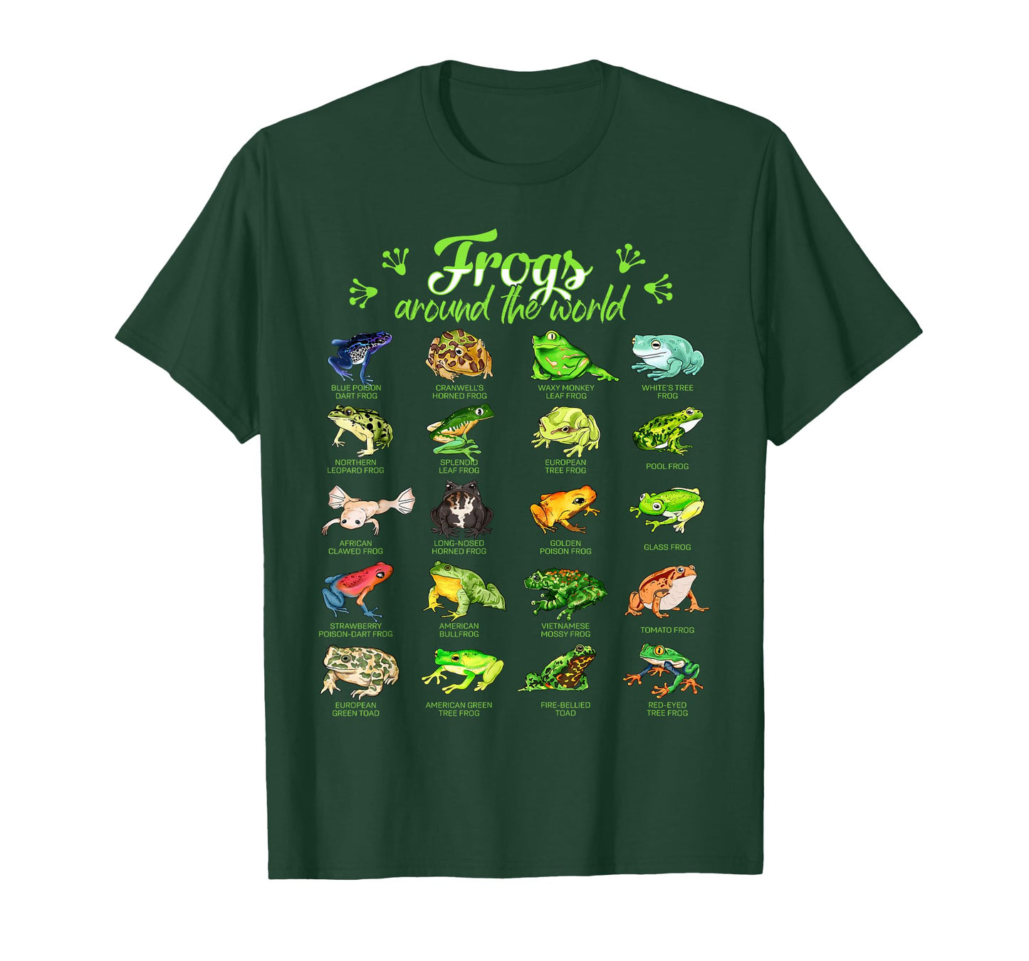 Frogs around the world - types of frogs T-Shirt