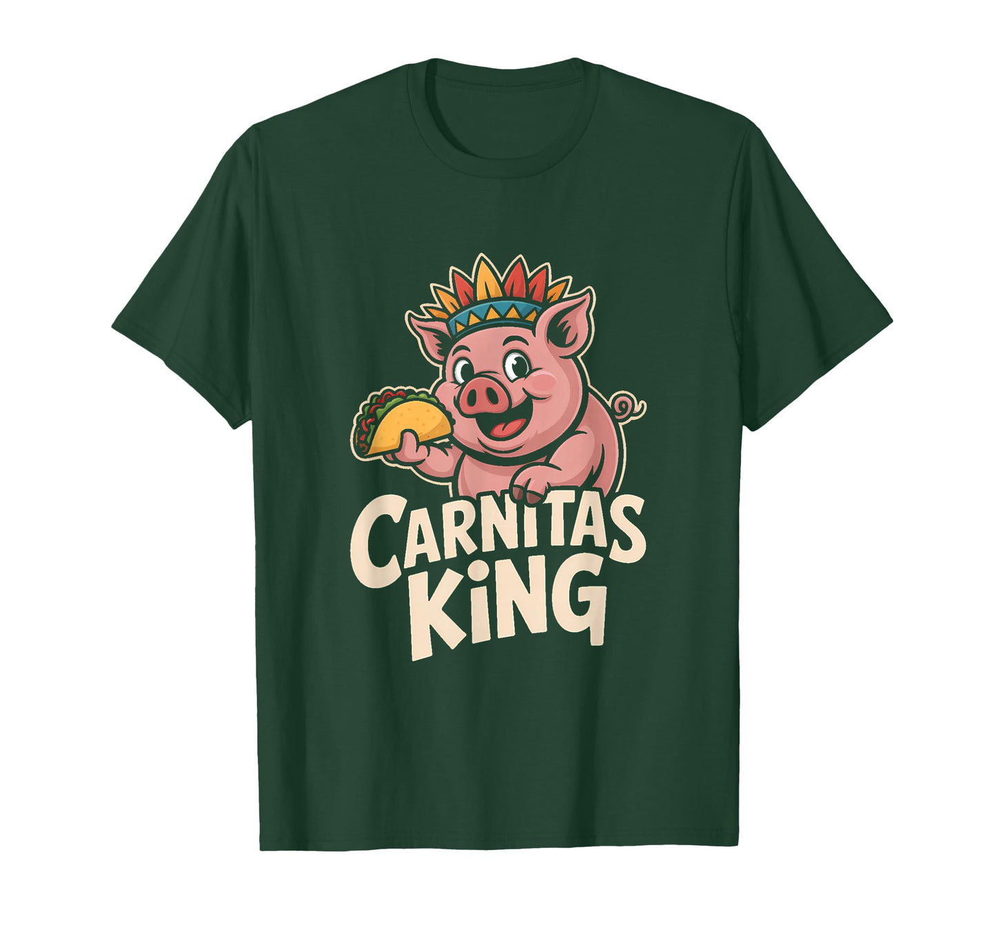Aztec Pig Carnitas King for Taco Lovers T-Shirt