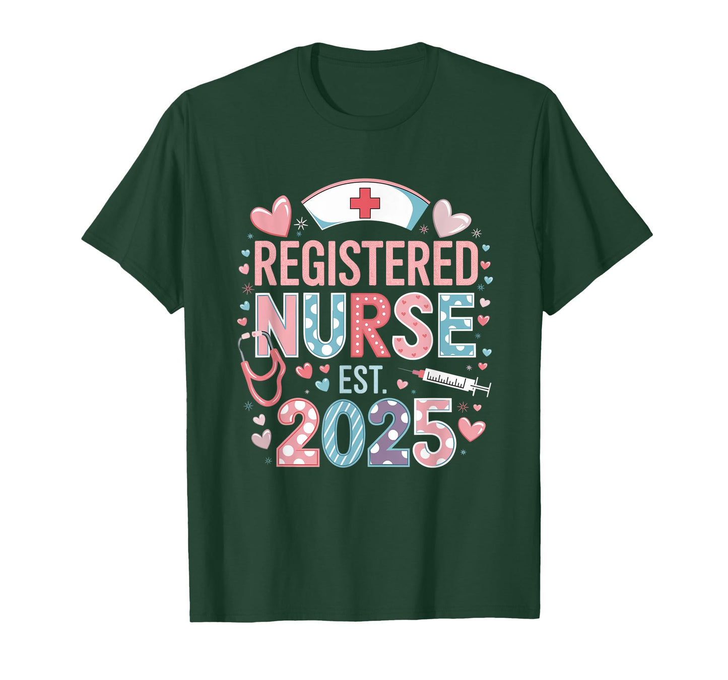 Registered Nurse Est 2025 Nursing Student RN Graduation T-Shirt
