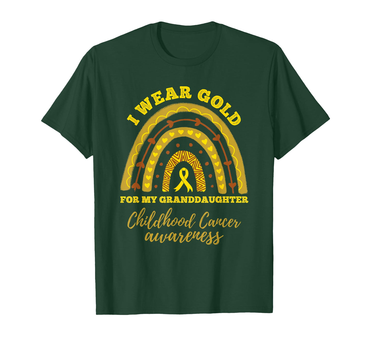 I Wear Gold For My Granddaughter Childhood Cancer Awareness T-Shirt