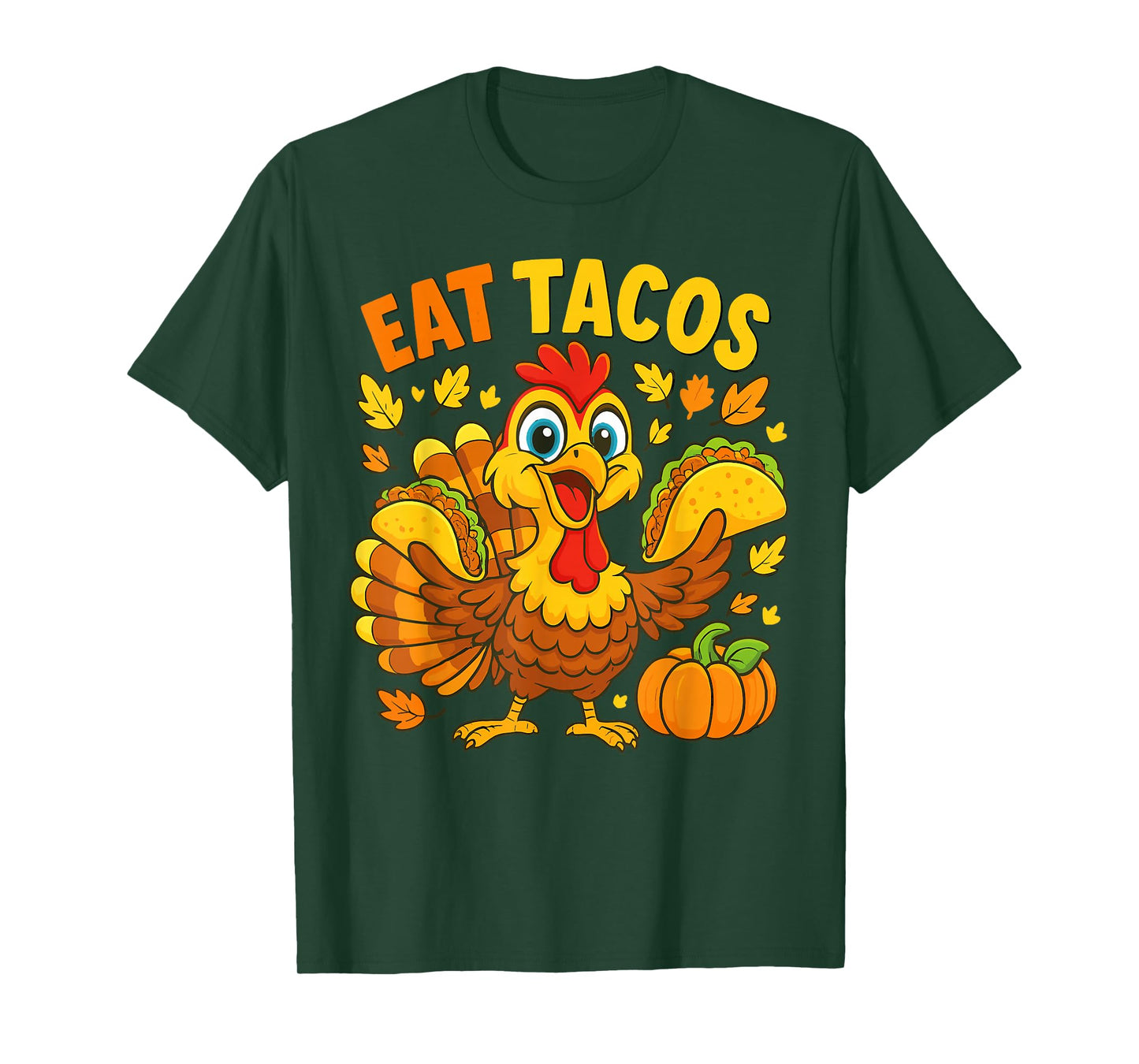 Thanksgiving Turkey Eat Tacos Mexican Thanksgiving Aumtum T-Shirt