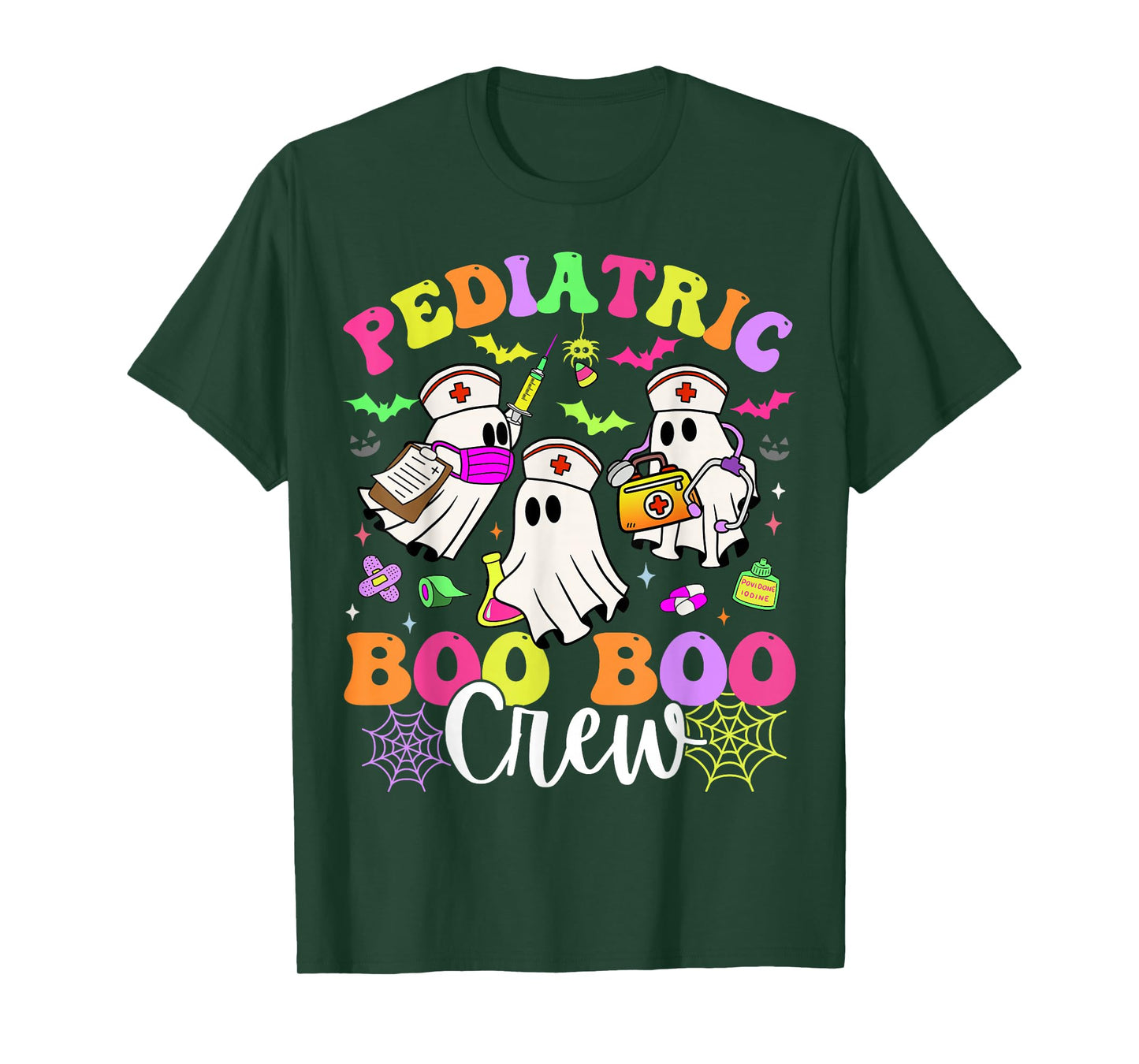 Pediatric Nurse Boo-Boo Crew Ghost Nurse Halloween Costume T-Shirt