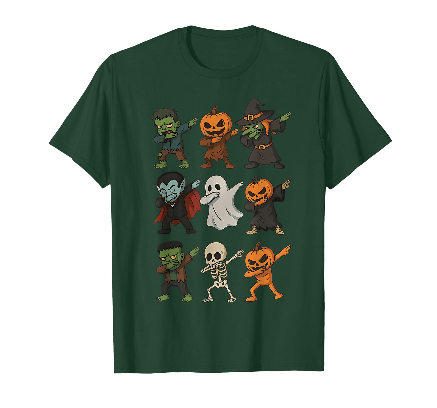 Halloween Ghost Pumpkin Skeleton Dab Costume Boys Girls Kids T-Shirt