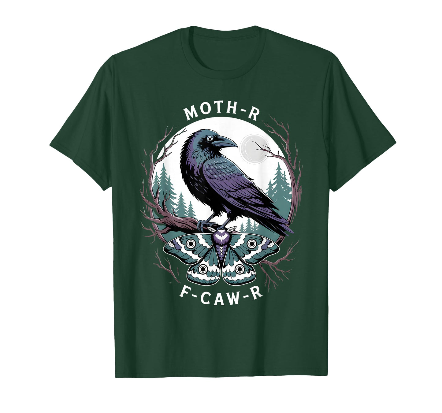 Funny Crow F-Caw-F Raven Bird Gothic Halloween Party Joke T-Shirt