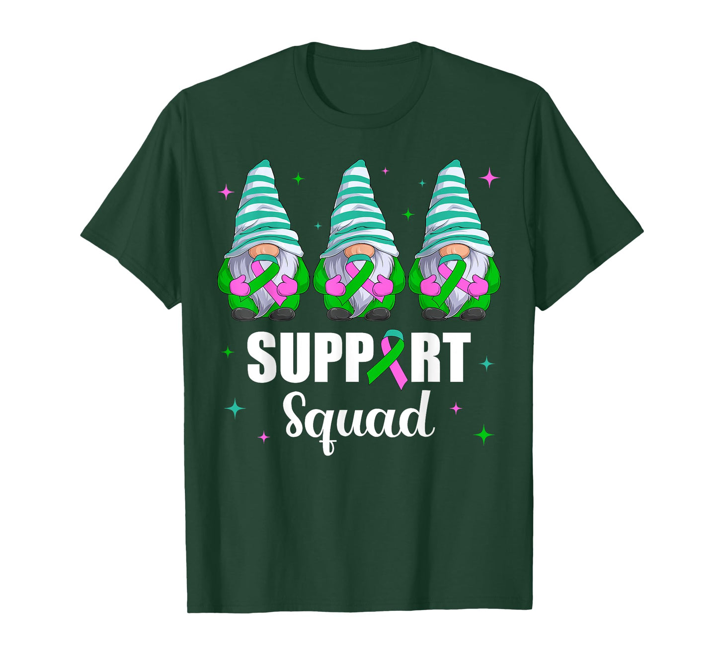 Metastatic Breast Cancer Awareness Shirt Gnome Support Squad T-Shirt