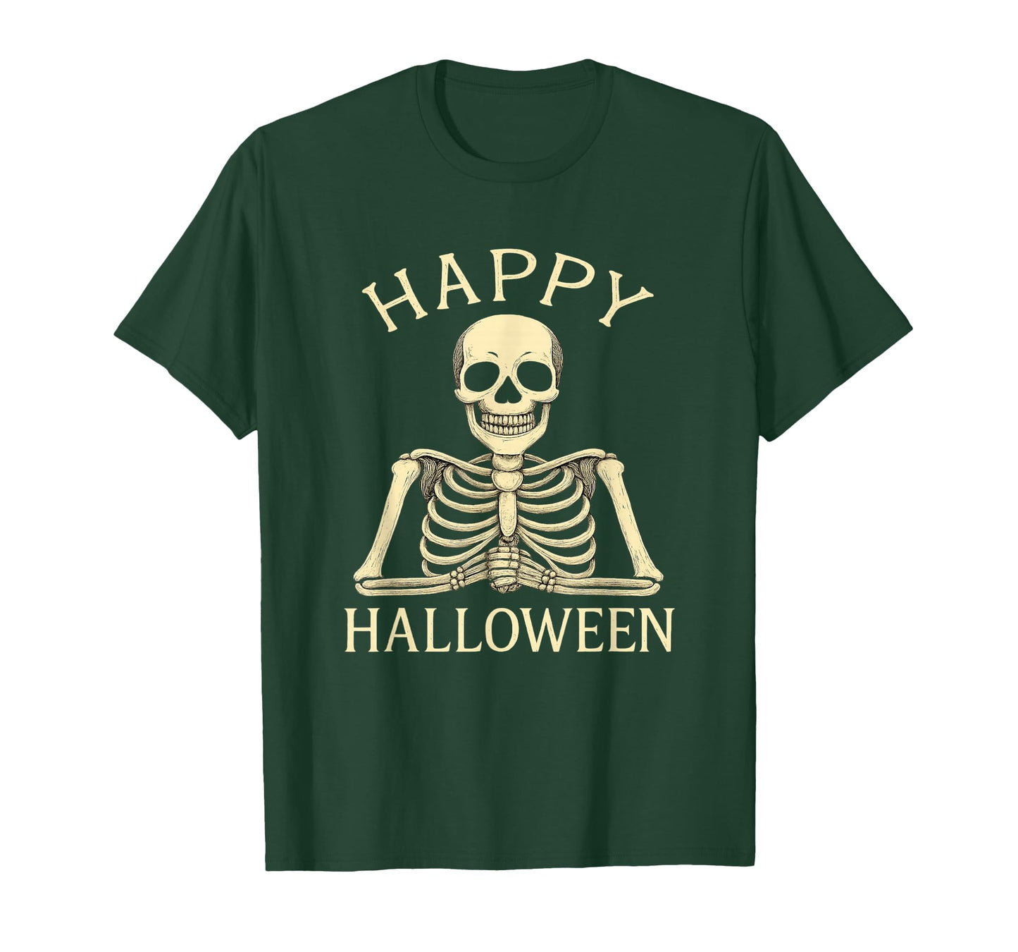 Funny Skeleton Teacher Happy Halloween Spooky School T-Shirt