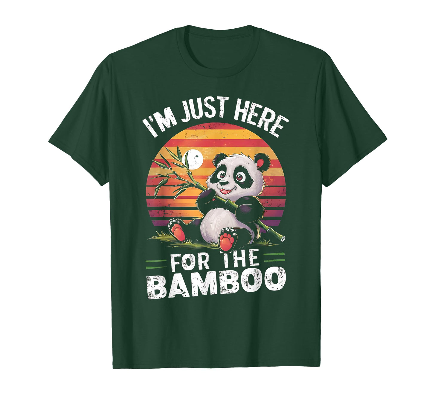 I'm Just Here, For The Bamboo Funny Panda Bear Eating Bamboo T-Shirt