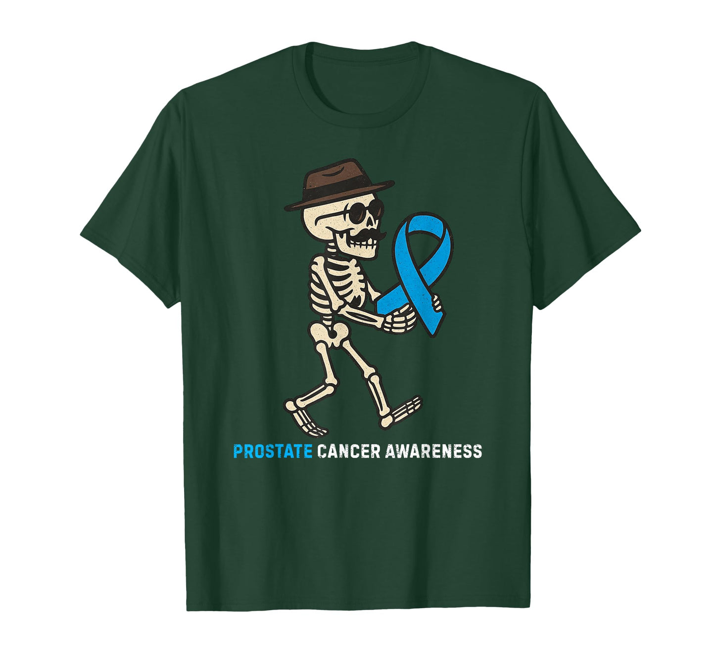 Skeleton Halloween Vintage Prostate Cancer Awareness T-Shirt