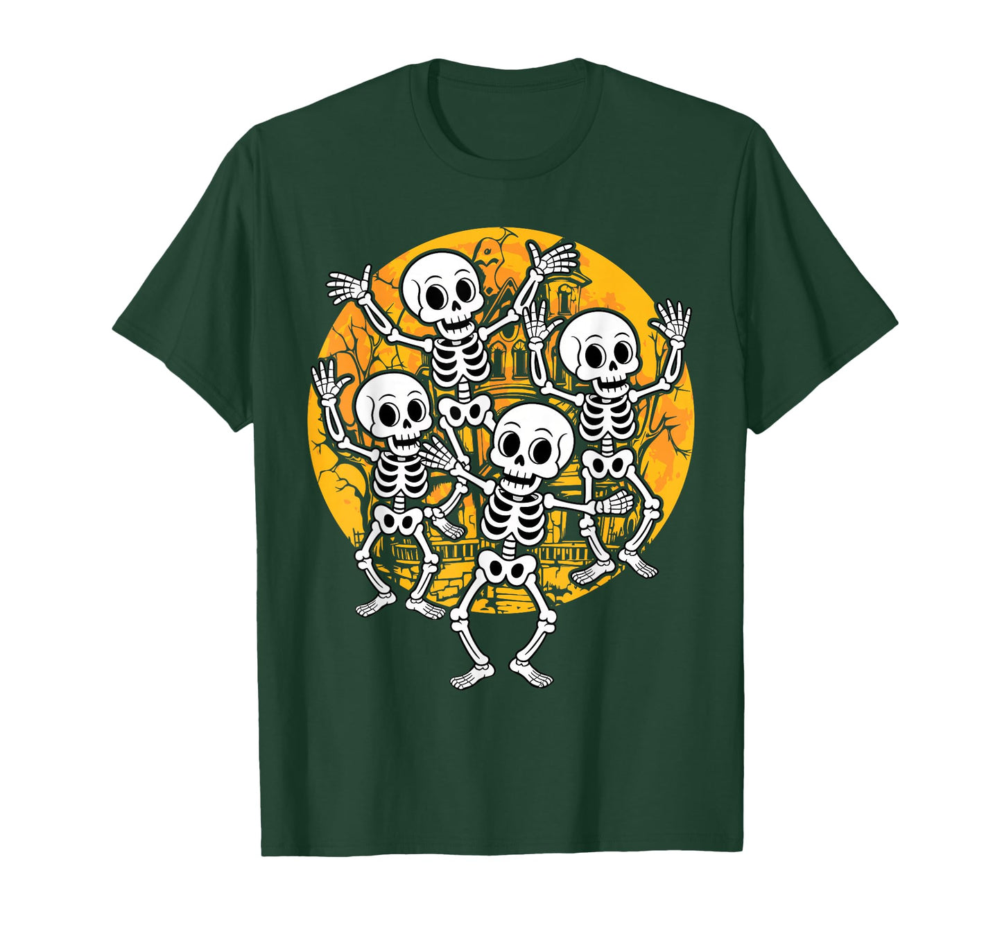 Dancing Skeletons Dance Challenge Halloween Scary Skeleton T-Shirt