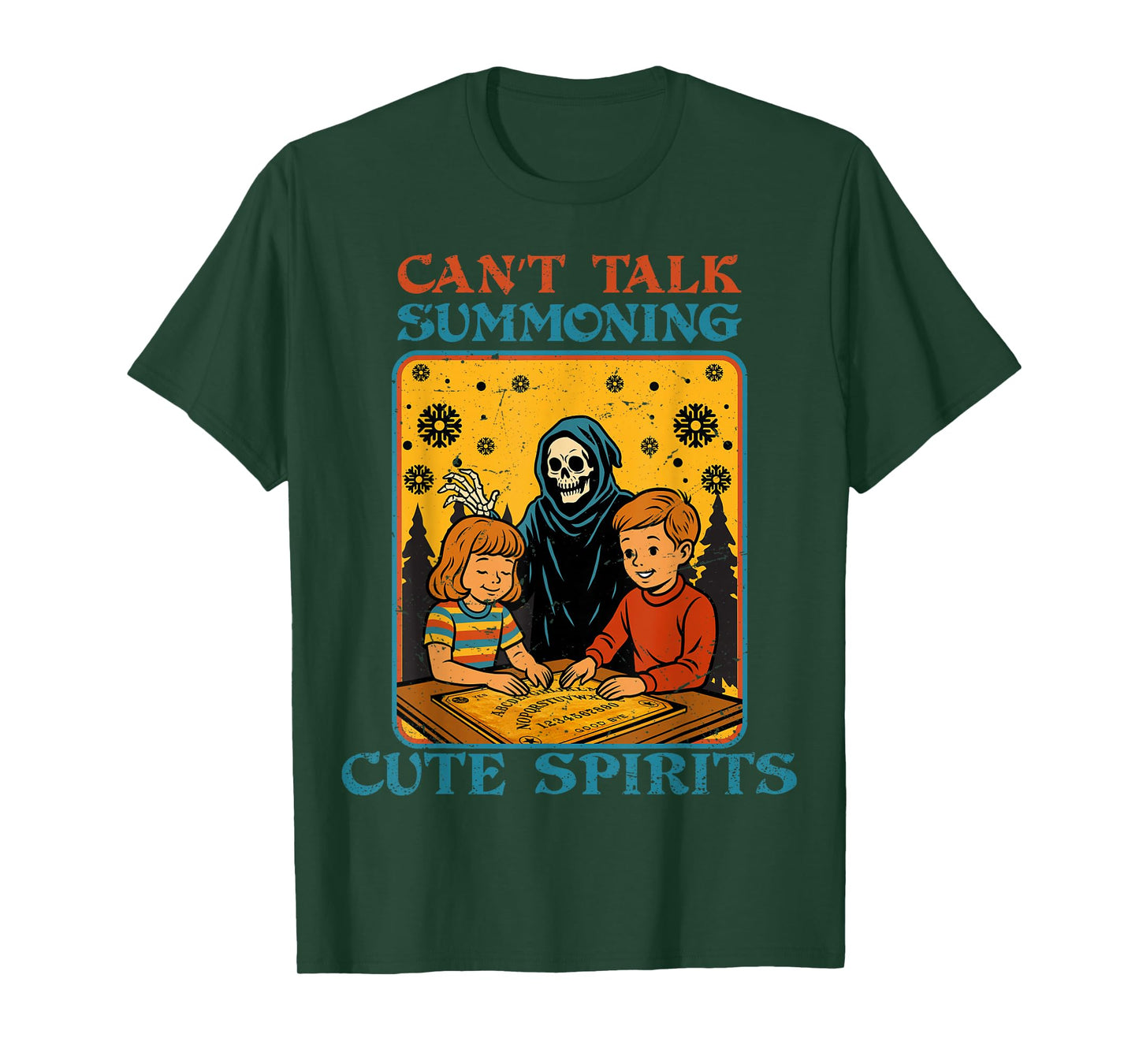 Can't Talk Cute Spirits Halloween Spooky Haunted Season T-Shirt