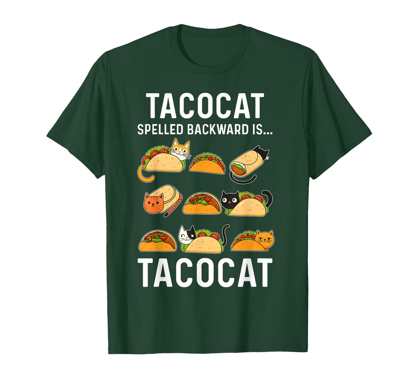 Tacocat Spelled Backward is Tacocat Cat and Taco Lover Women T-Shirt