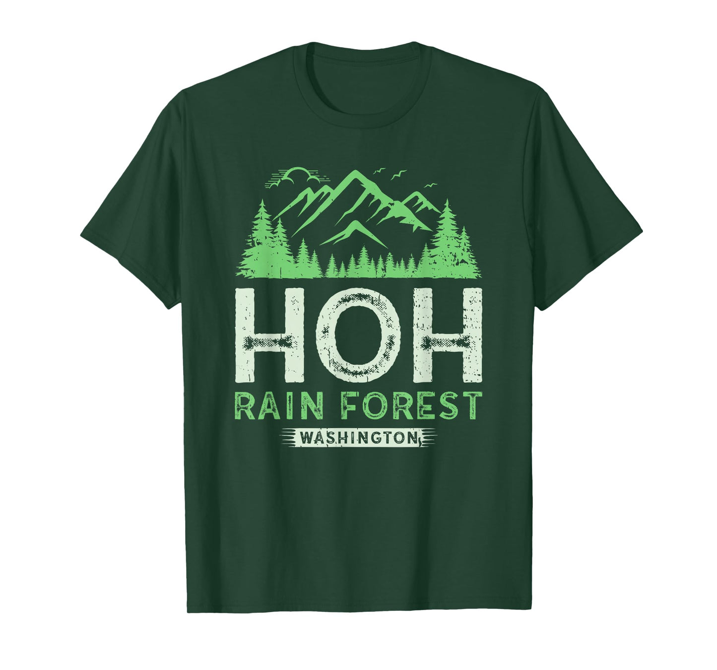 Hoh Rainforest Washington State Olympic National Park Hiking T-Shirt