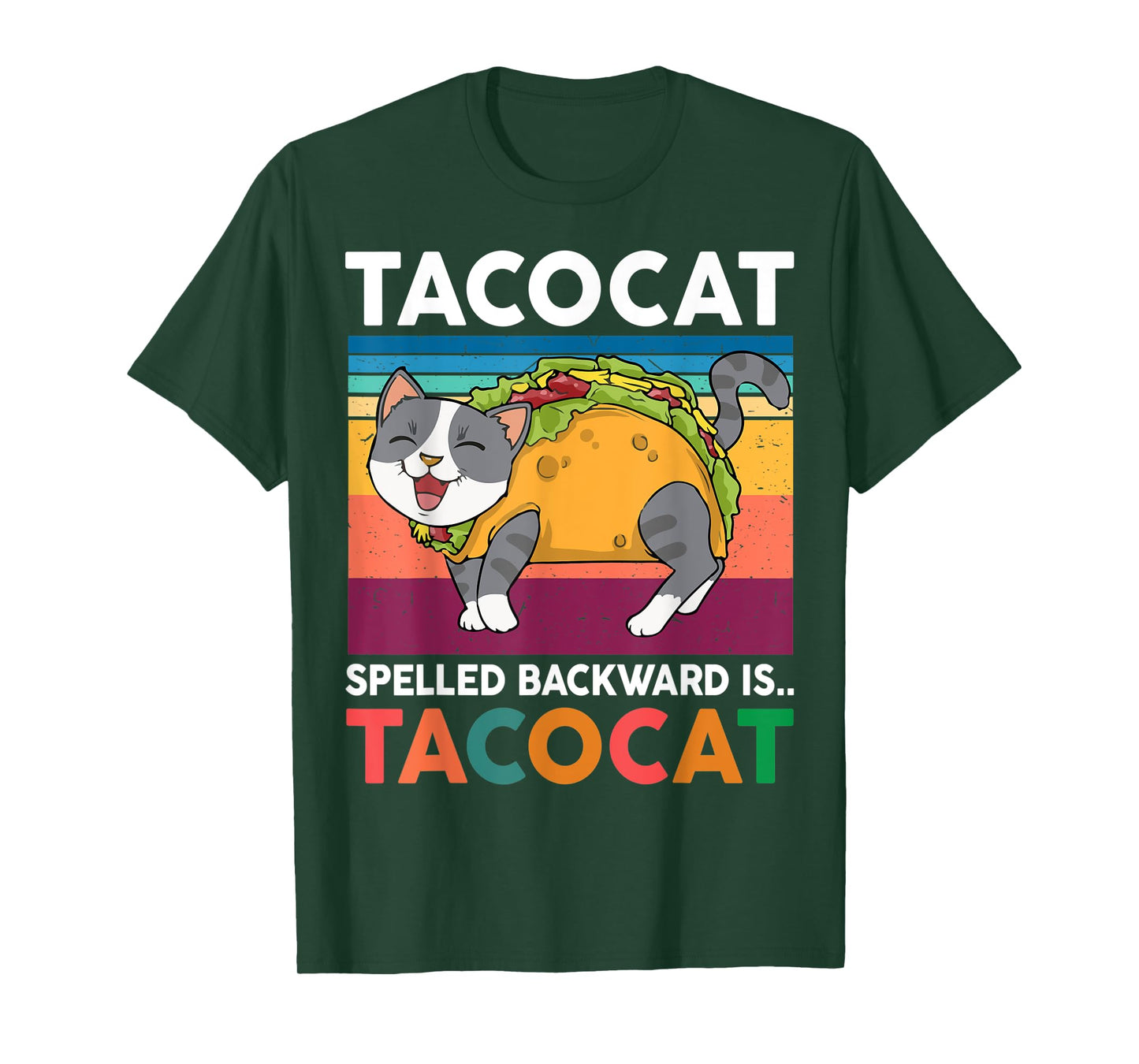Taco Cat-Shirt Women Men Youth Kids Spelled Backward Tacocat T-Shirt