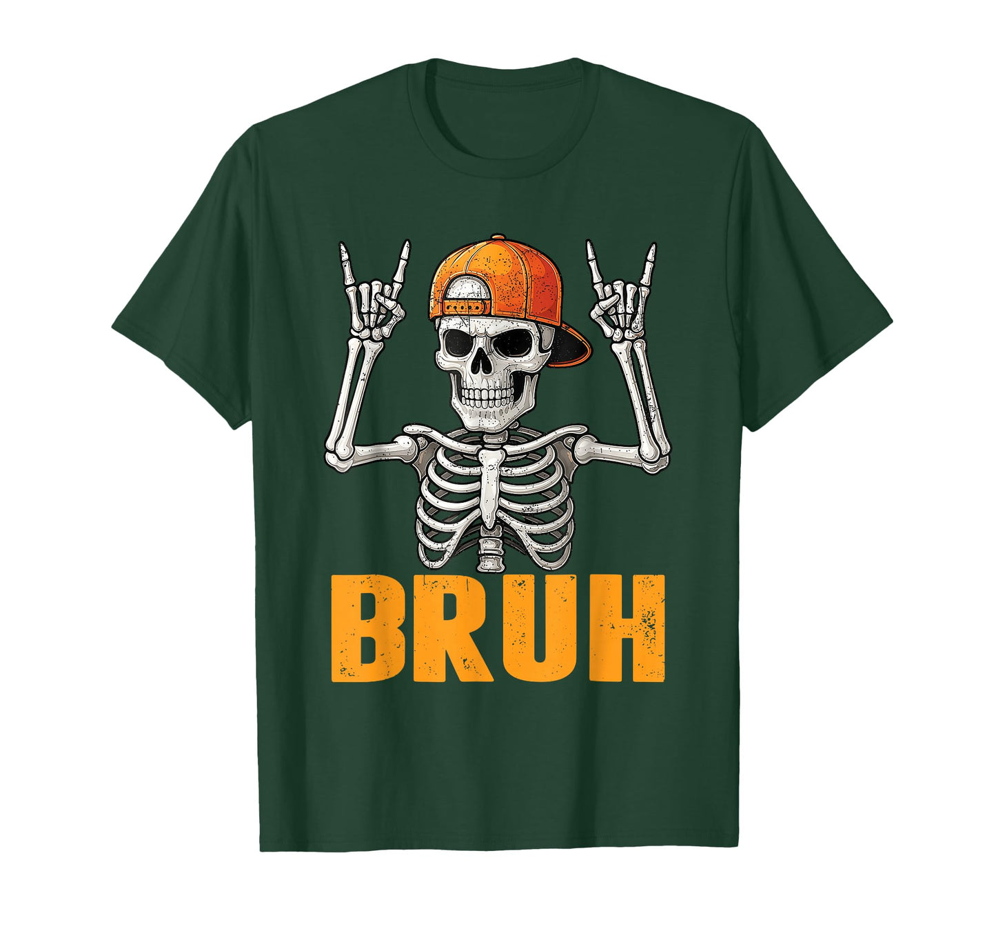 Bruh Halloween Skeleton Rock On for Mens Boys Toddlers Kids T-Shirt