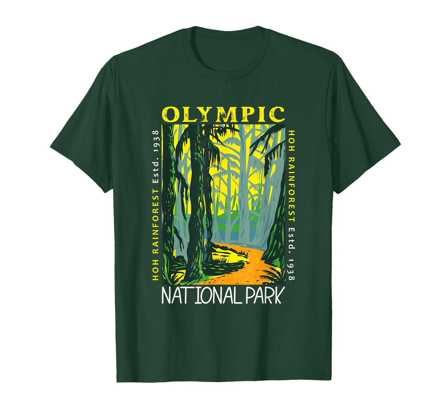 Hoh Rainforest Washington National Park Vintage T-Shirt