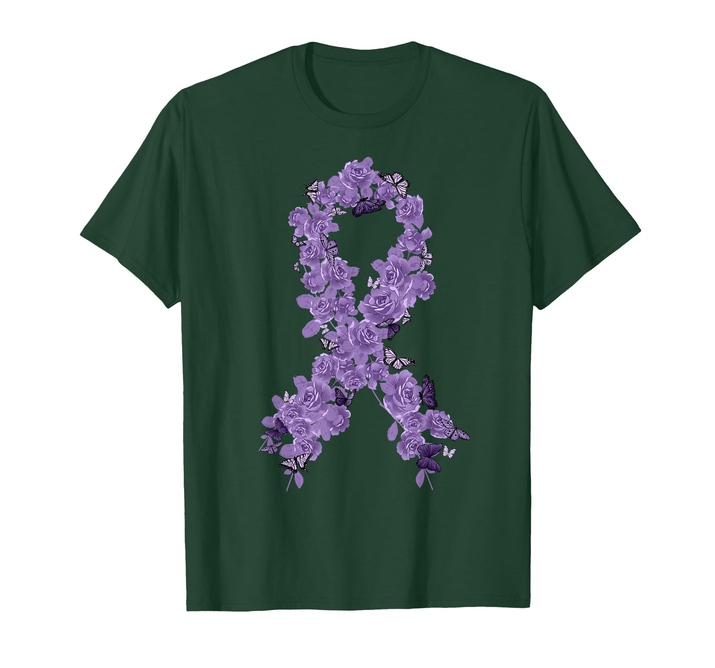 Lavender Ribbon All Cancer Awareness T-Shirt